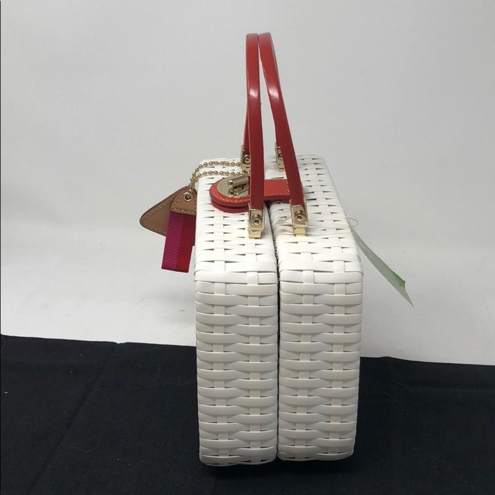 NWT Kate Spade Alison White Orange Handbag - Picture 9 of 10